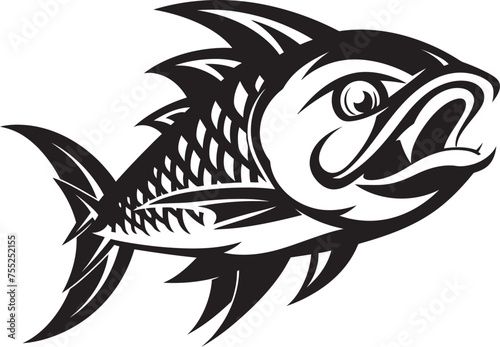 Aquatic Artistry Vector Logo Design with River Fish River Rhapsody River Fish Icon in Vector © BABBAN