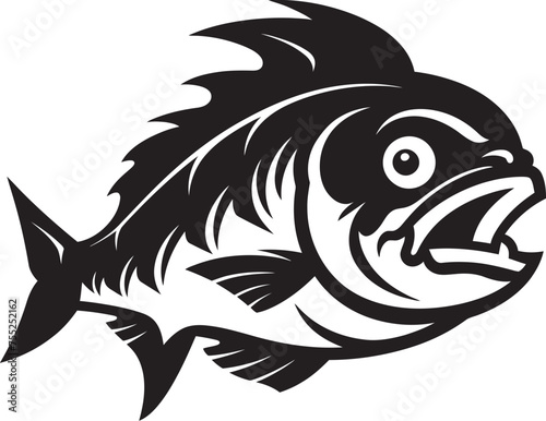Waterway Wonder River Fish Icon Rapids Reverie Vector River Fish Logo
