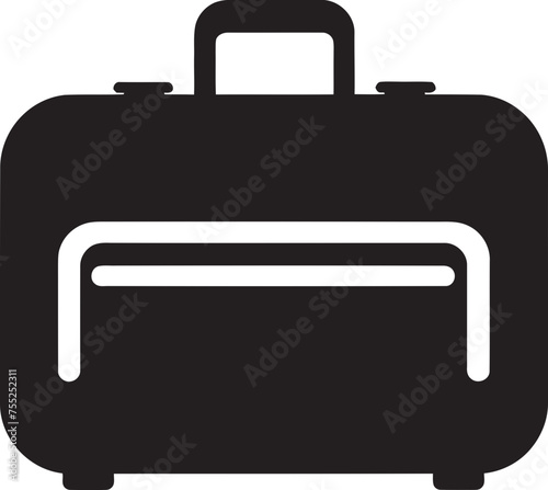 Globetrotter Gear Iconic Suitcase Vector Logo Voyager Vessel Suitcase Icon Vector Emblem