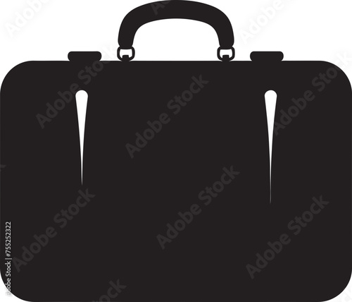 Nomad Necessities Iconic Suitcase Vector Logo Sojourn Satchel Suitcase Icon Vector Design