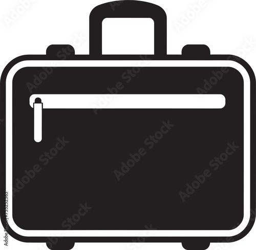 Nomad Necessities Iconic Suitcase Vector Emblem Sojourn Satchel Suitcase Icon in Vector