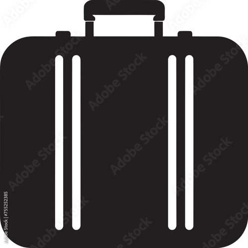 Sojourn Satchel Vector Suitcase Emblem Voyager Vessel Iconic Suitcase Vector Logo