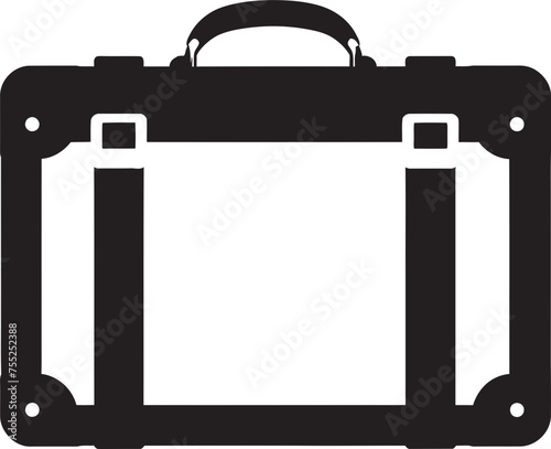 Nomad Necessities Suitcase Icon in Vector Sojourn Satchel Vector Suitcase Emblem
