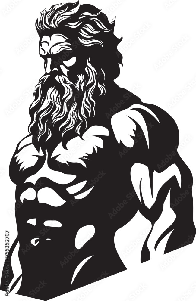 Olympus Vitality Vector Logo Design with Olympian Deity Thunderbolt Fitness Zeus God Gyming Emblem Vector Olympus Vitality Vector Logo Design with Olympian Deity Thunderbolt Fitness Zeus God Gyming Emblem Vector