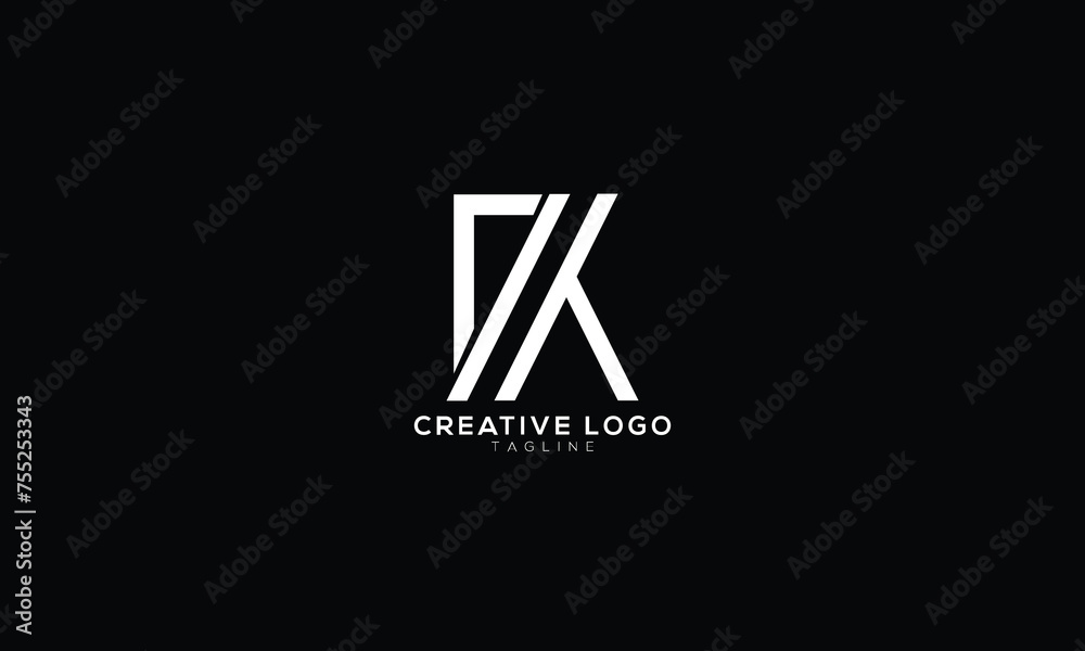 CK OK Abstract initial monogram letter alphabet logo design