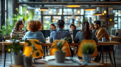 Cozy Team Meeting in a Modern Office Cafe © Edifi 4