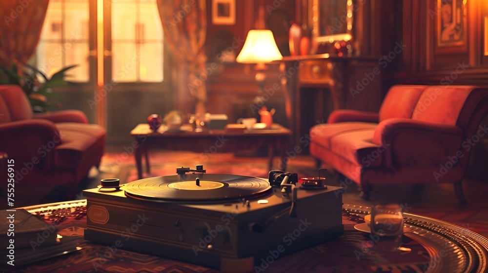 room with record player room with record player