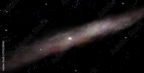 starry night sky with a nebula background