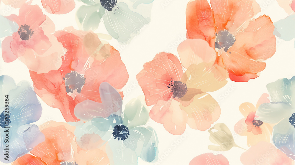 Watercolor Floral Composition