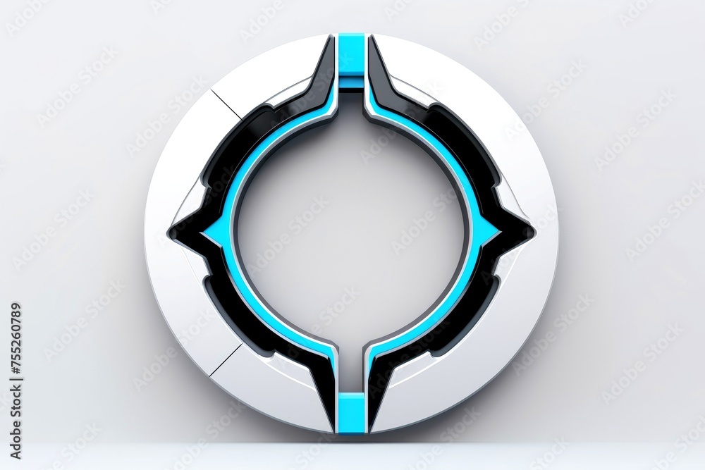 Close-up, Abstract technology digital keyhole ,high tech multicolor button Close-up, Abstract technology digital keyhole ,high tech multicolor button