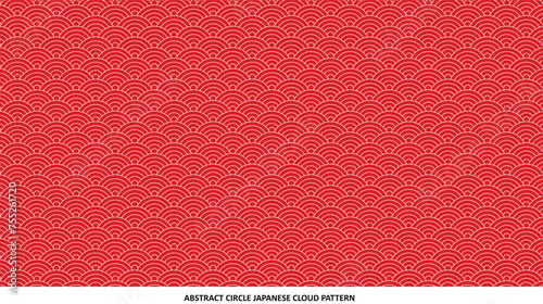 Abstract Circle Japanese Cloud Pattern Background Overlay