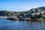 View of Kingswear from Dartmouth over River Dart, Devon, England, Europe
