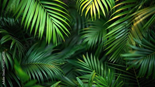palm leaves background 