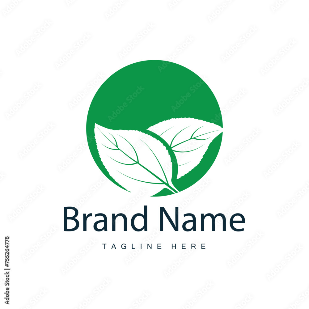 Green Leaf logo vector natural plant nature design icon leaf template illustration Green Leaf logo vector natural plant nature design icon leaf template illustration
