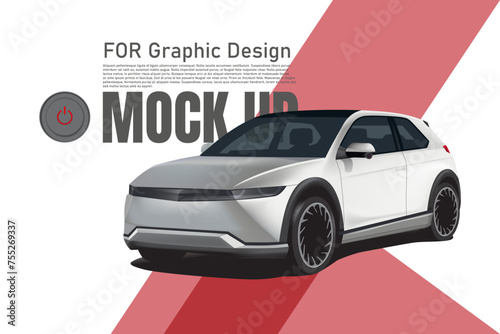 Car isolated mock up for decorate graphic