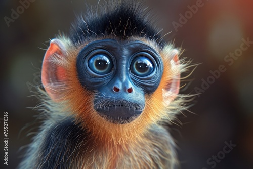 A blue eyed spider monkey .