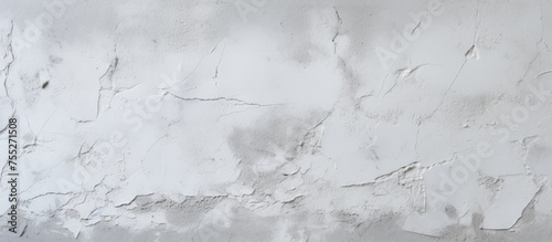 A monochrome photography of a snowcovered landscape, showing a close up of a white wall with a marble texture resembling cumulus clouds on a freezing slope