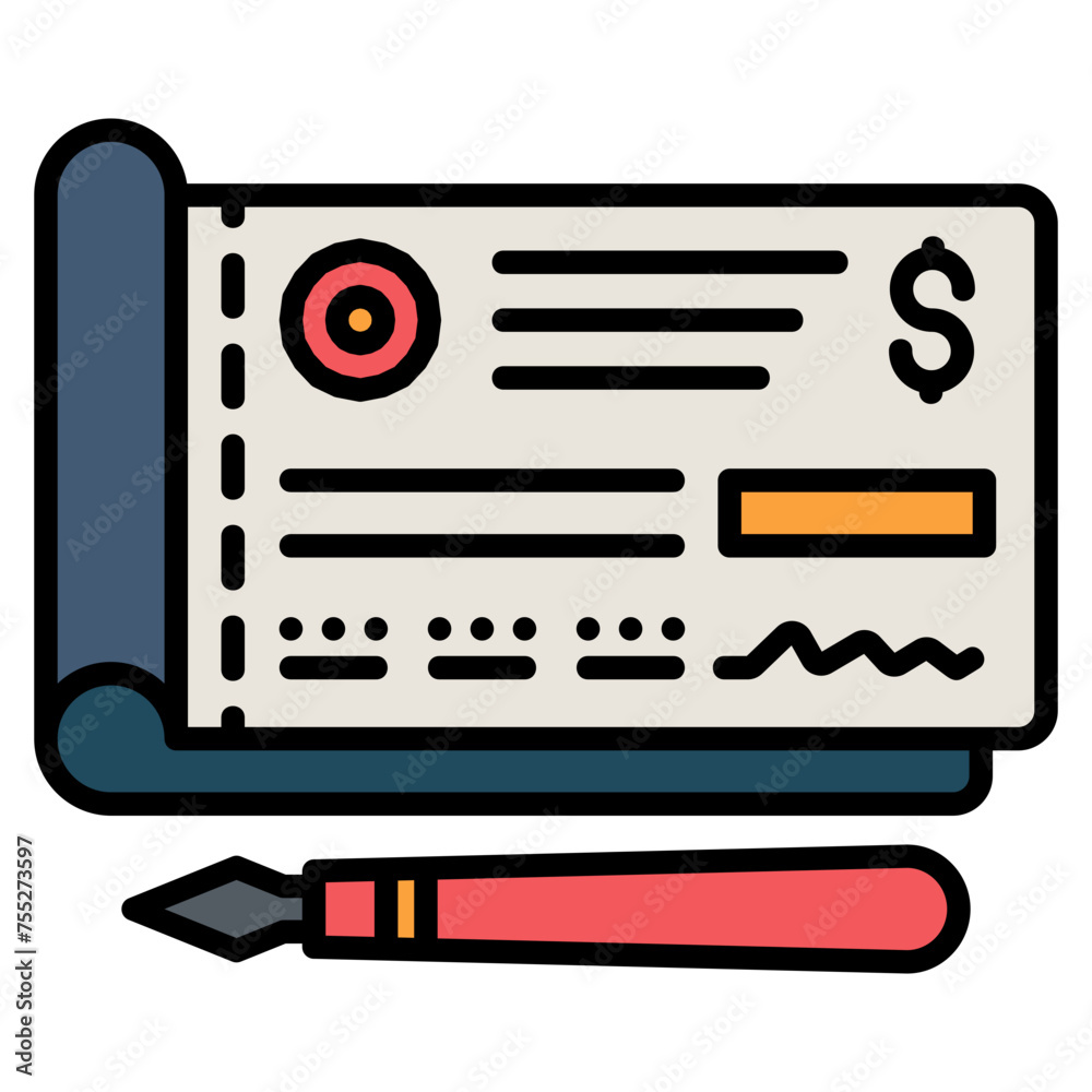 Checkbook Icon Element For Design Checkbook Icon Element For Design
