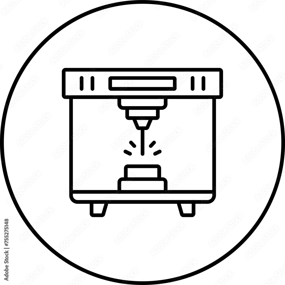 Laser Cutting Machine Icon Laser Cutting Machine Icon