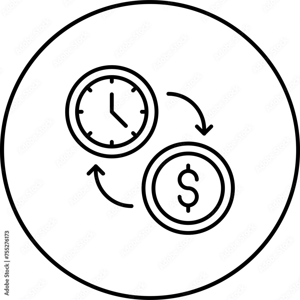 Time Is Money Icon Time Is Money Icon