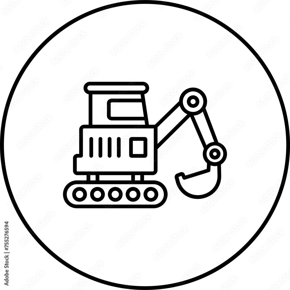 Excavator Icon Excavator Icon