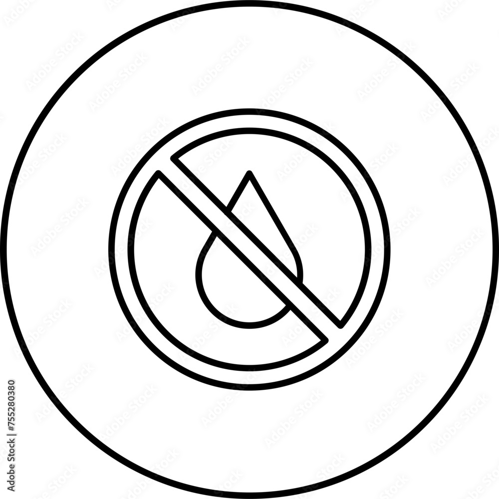 No Water Icon No Water Icon
