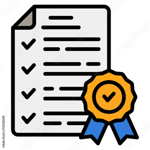 Certification Icon Element For Design