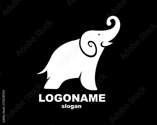 Elephant logo. Icon. Food. Restaurant