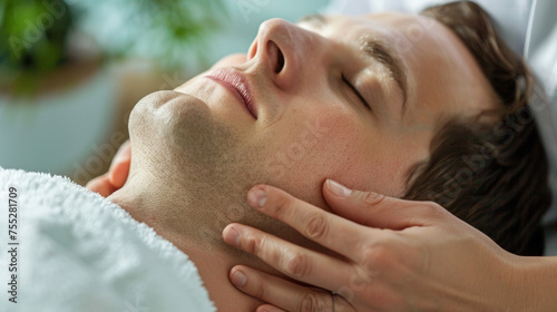 In the eighth image the practitioner is applying gentle pressure with their fingers to specific points on the patients body known as acupressure. This technique is also used