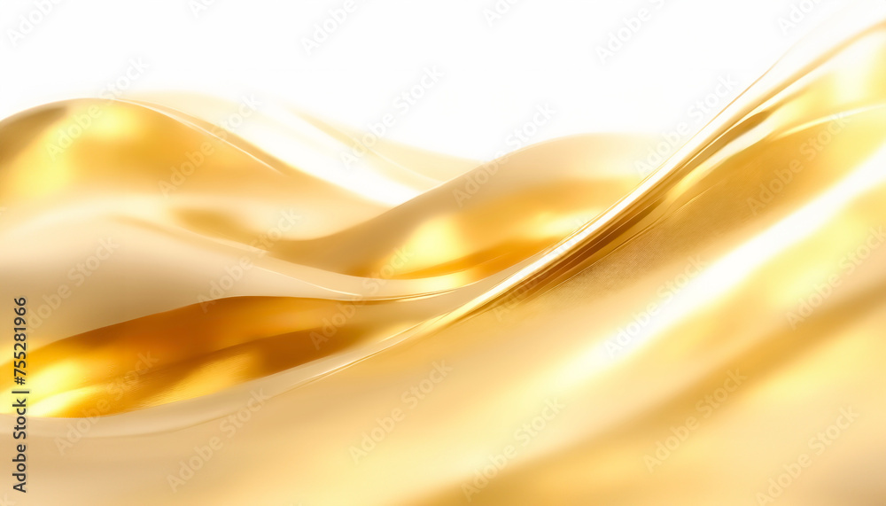 Luxury background image with golden, folded, wavy background - obrazy, fototapety, plakaty 