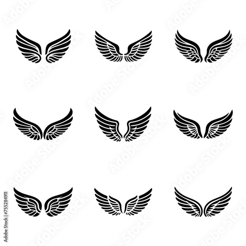 wing  wings  badge  eagle  bird  bird wings  angel wings