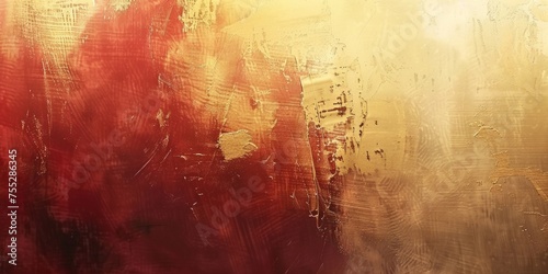 An abstract background with rich textures in red and gold hues, suggestive of warmth and luxury.