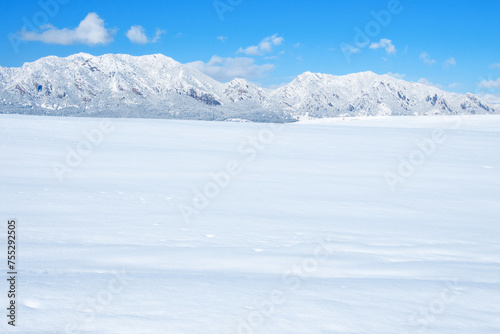 Mountain snow field