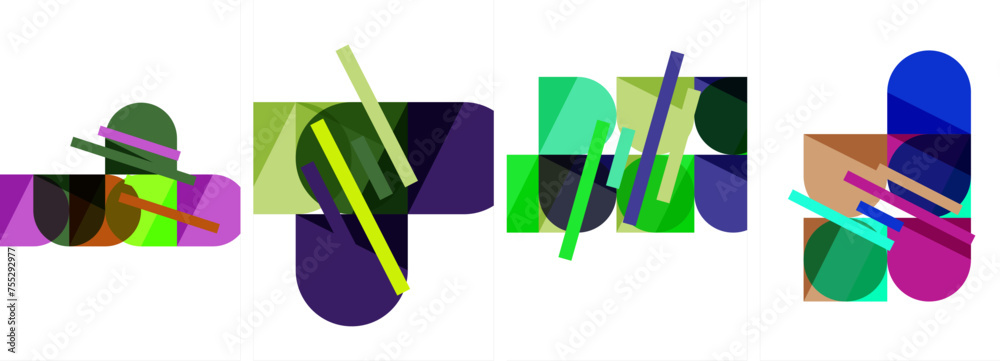 Geometric composition abstract background poster set for wallpaper, business card, cover, poster, banner, brochure, header, website Geometric composition abstract background poster set for wallpaper, business card, cover, poster, banner, brochure, header, website