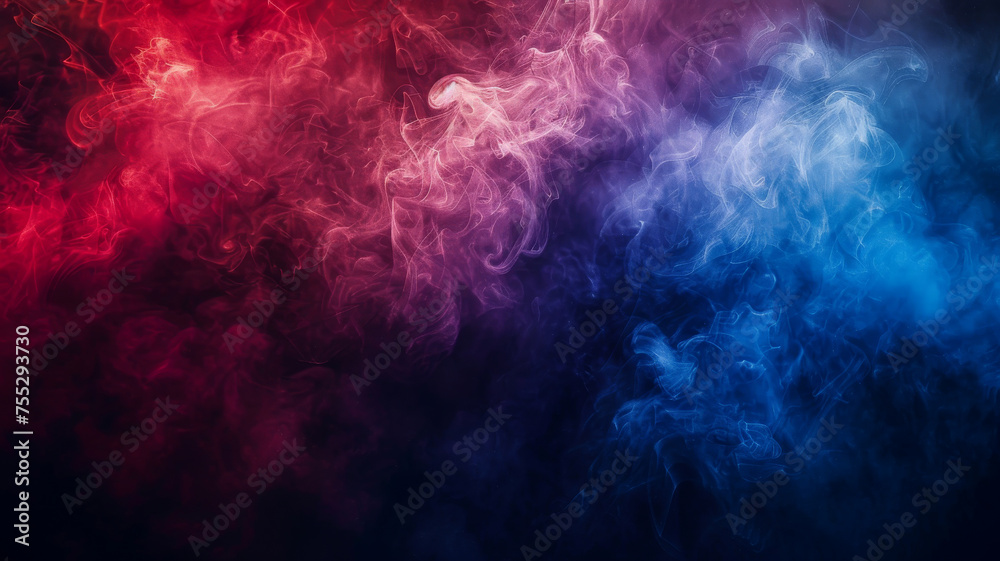 red and blue smoke background, Generated-AI red and blue smoke background, Generated-AI