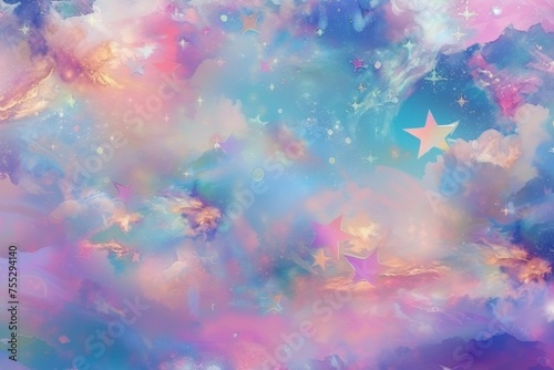 Colorful Cosmic Dreamscape Background