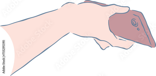 hand drawn cellphone