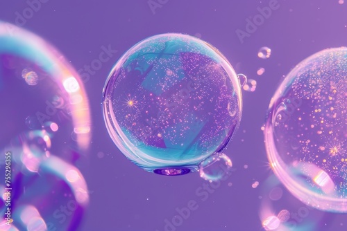 Sparkling Fantasy Bubbles Background