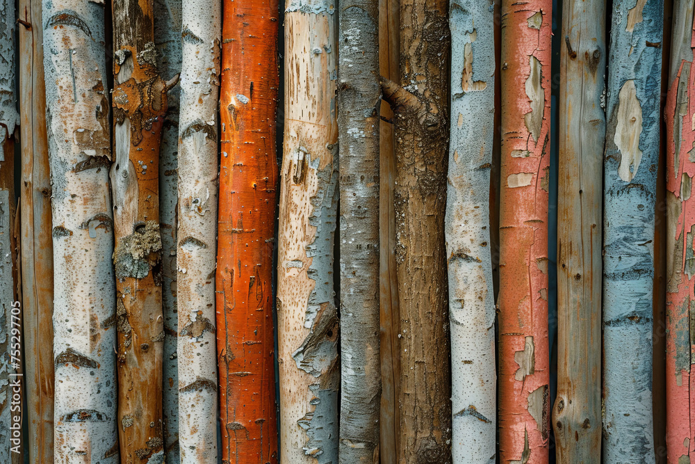 Fototapeta premium Texture of tree trunks