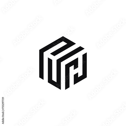HH leter monogram vector art icon logo design	