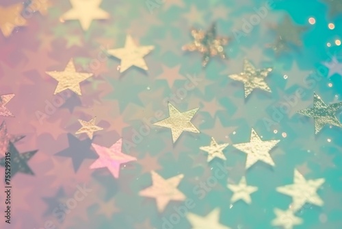 Colorful Star Glitter Background