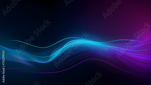 Digital technology blue purple geometric curve abstract poster web page PPT background
