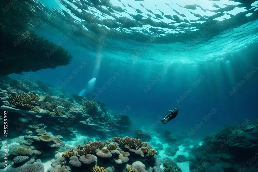 Hidden mountains beneath the waves, a visual journey into the heart of the ocean.