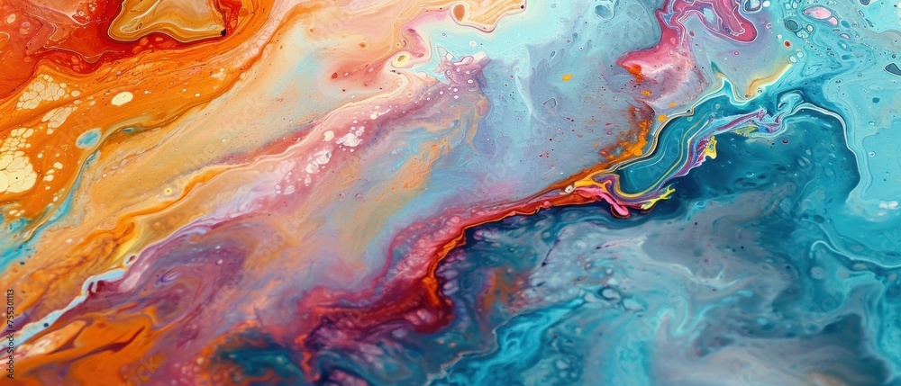 Colorful Abstract Paint Swirls