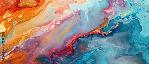 Colorful Abstract Paint Swirls