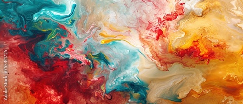 Colorful Abstract Paint Swirls