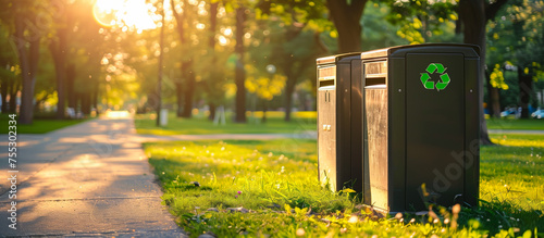 recycle bin in urban public space