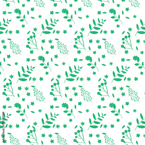 Seamless floral blossom pattern art design print fabric illustration vector