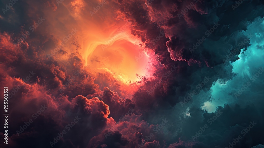 Surreal Sky with Vivid Clouds