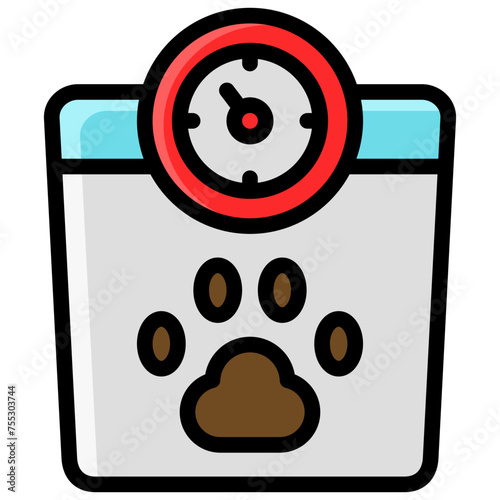 scale icon illustration design with filled outline